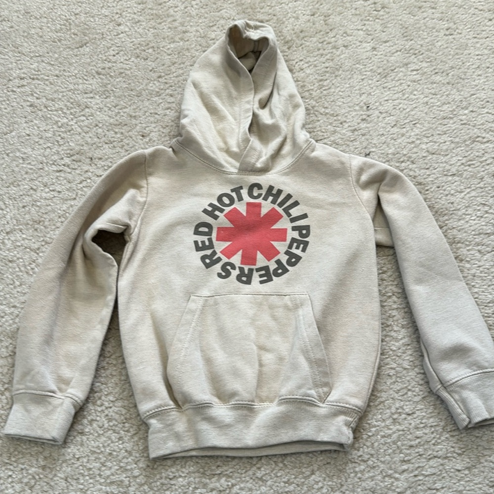 Toddler Boys Red Hot Chili Peppers Tan Hooded Sweatshirt - Size 5T